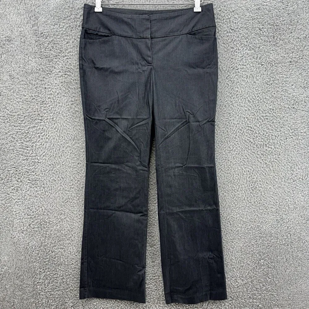 EXPRESS Design Studio Editor‎ Charcoal Gray Dress Pants Slacks Wide Leg Size 4